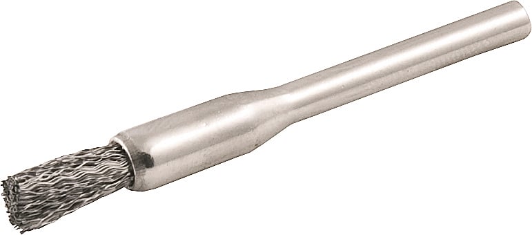 Escova tipo pincel com haste para microrretífica, 4 mm, em inox