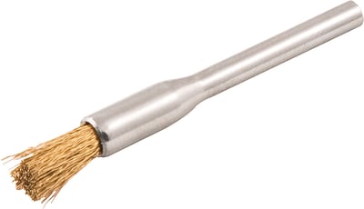 Escova tipo pincel com haste para microrretífica, 4 mm, em latão