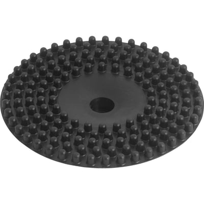 Suporte em disco de borracha 7", rígido com saliências, para politriz