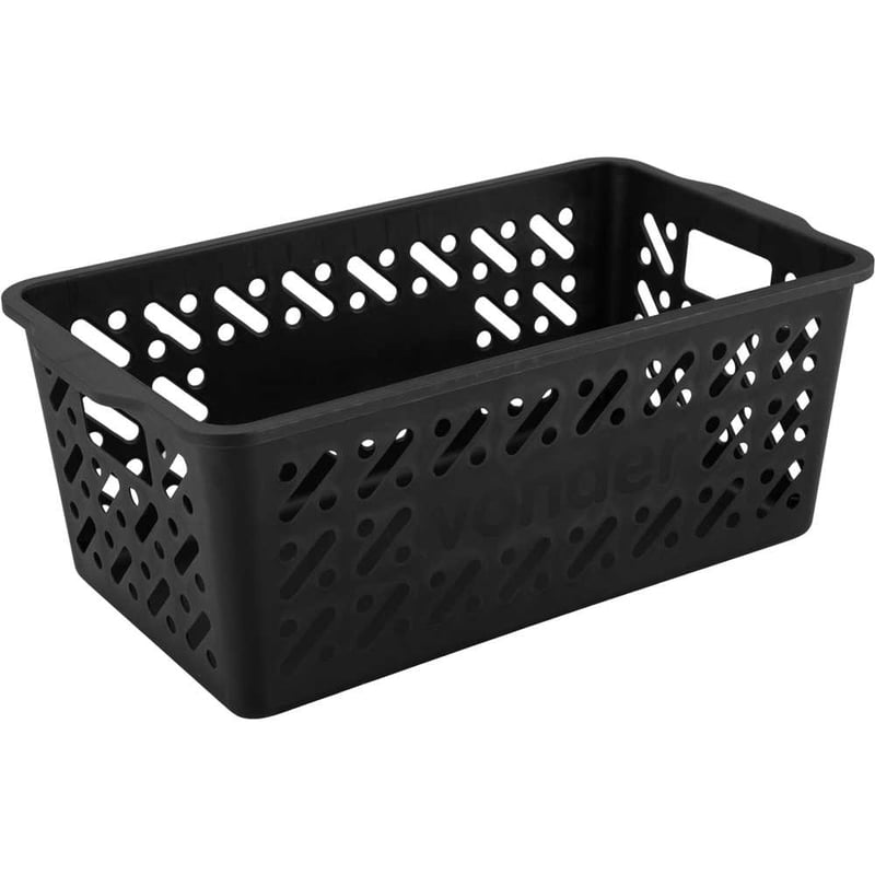 Cesto plástico organizador, 6 kgf, preto