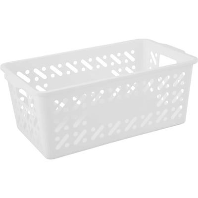 Cesto plástico organizador, 6 kgf, branco