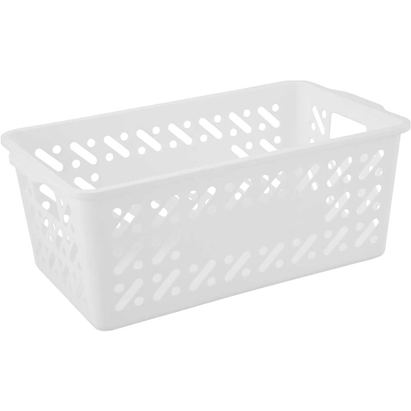 Cesto plástico organizador, 6 kgf, branco