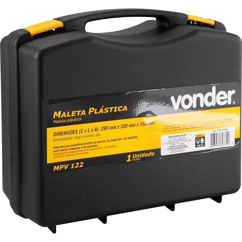 Maleta plástica 290 mm x 150 mm x 330 mm, MPV 122
