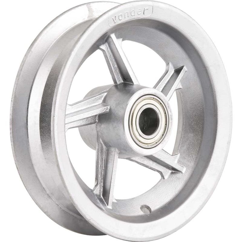 Aro de alumínio 8", com rolamento, para pneus 3,25" ou 3,50"