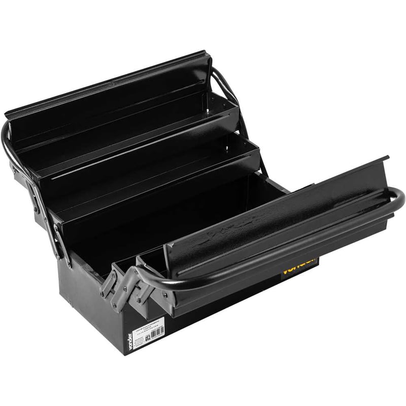 Caixa metálica sanfonada para ferramentas, com 5 gavetas, 40 cm x 19 cm x 20 cm