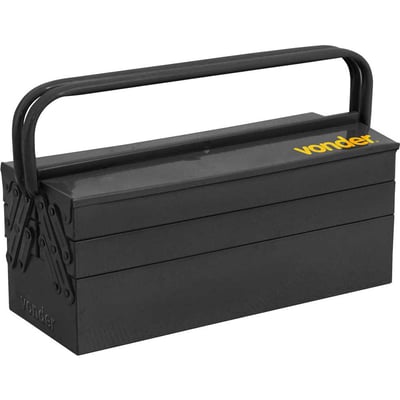 Caixa metálica sanfonada para ferramentas, com 5 gavetas, 50 cm x 19 cm x 20 cm