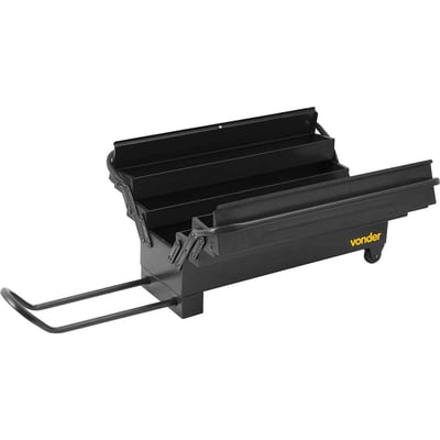 Caixa metálica sanfonada para ferramentas, com 5 gavetas, 60 cm x 19 cm x 20 cm, com roda