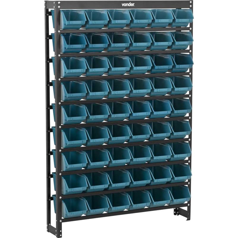 Estante metálica, com gaveteiros modelo prático azul, 54/5