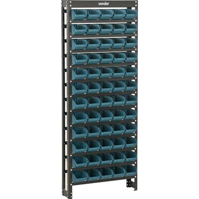 Estante metálica, com gaveteiros modelo prático azul, 60/3