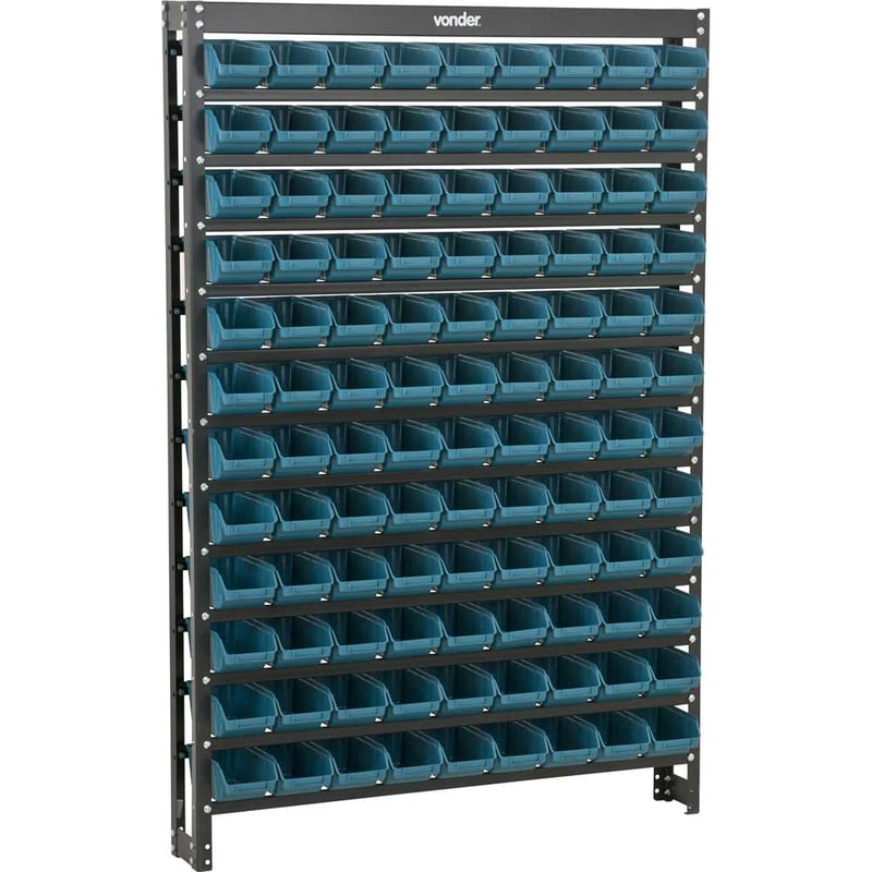 Estante metálica, com gaveteiros modelo prático azul, 108/3