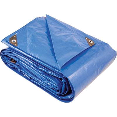 Lona reforçada de polietileno azul 10 m x 10 m, VONDER PLUS