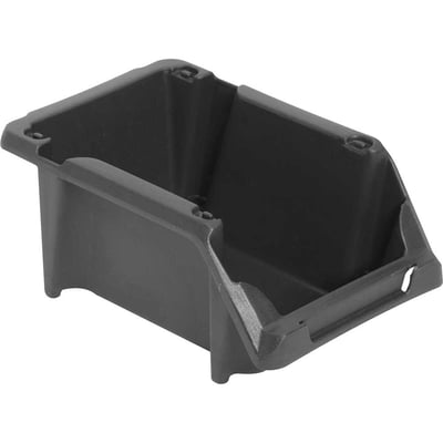 Gaveteiro plástico, nº 3, 8,0 cm x 10,4 cm x 17,6 cm, modelo prático, preto