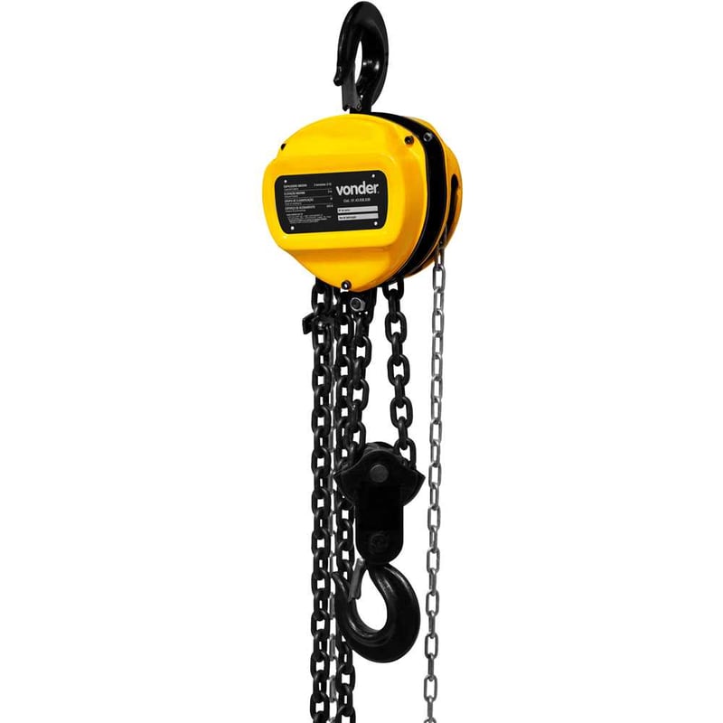 Talha manual, 3 toneladas (3 tf), elevação 3 m