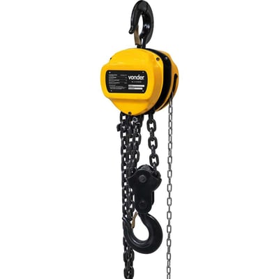 Talha manual, 5 toneladas (5 tf), elevação 5 m