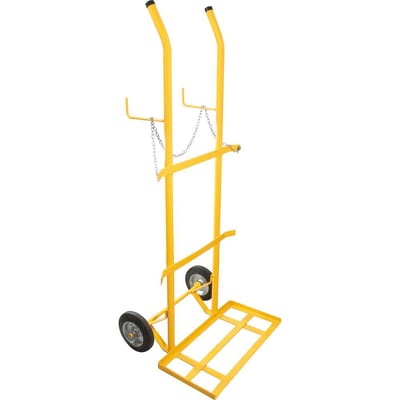 Carrinho para transporte de cilindro de oxigênio e acetileno, para 2 cilindros G