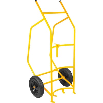 Carrinho tubular, para transportar/entornar tambor, 250 kgf, pneu com câmara