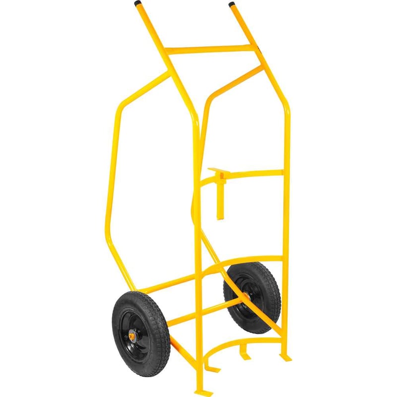 Carrinho tubular, para transportar/entornar tambor, 250 kgf, pneu com câmara