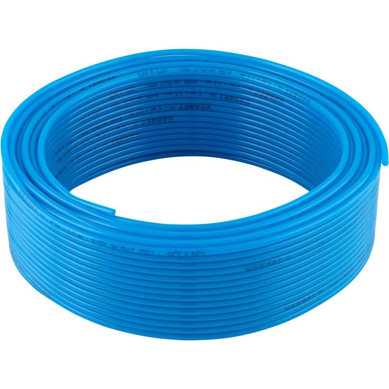 Tubo de poliuretano azul de 4,0 mm diâmetro externo x 0,75 mm parede