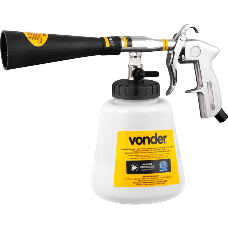 Pistola tornador para limpeza, caneca plástica
