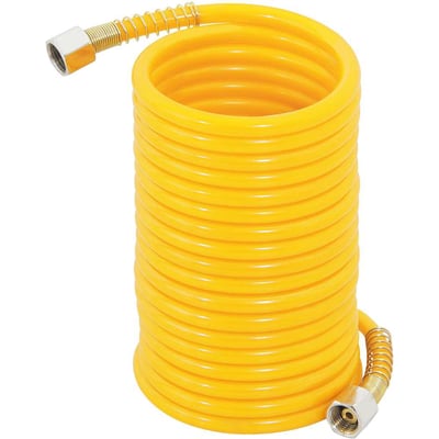 Mangueira/tubo poliuretano e PVC, espiral, conector 1/4"NPT fêmea, 5,0 mm x 8,0 mm, com 7,5 m