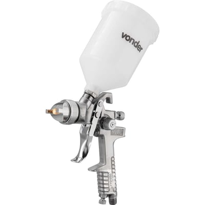 Pistola para pintura, tipo gravidade, com caneca plástica, PGV 600