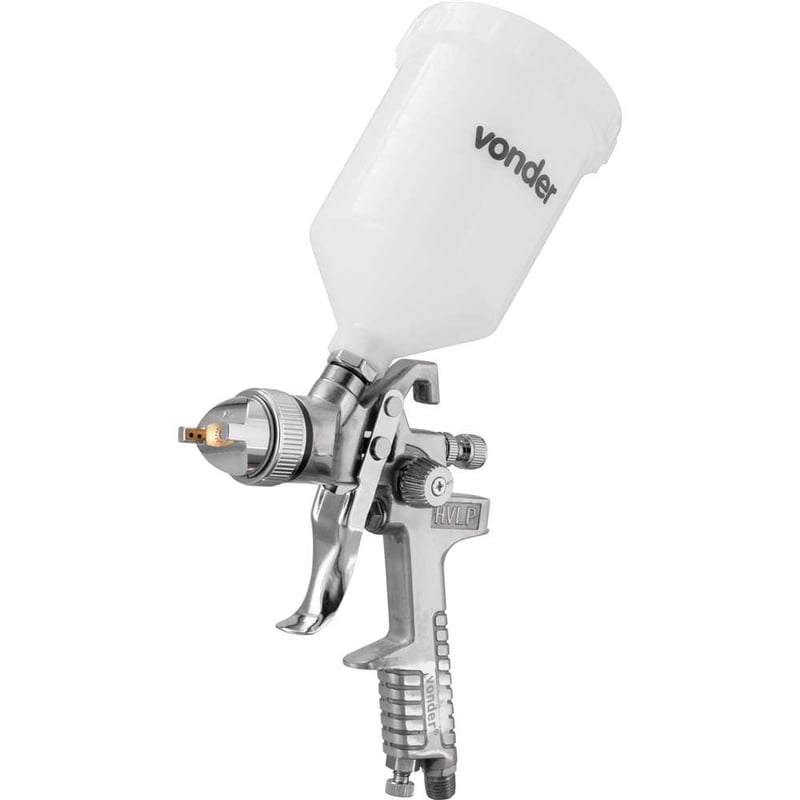 Pistola para pintura, tipo gravidade, com caneca plástica, PGV 600