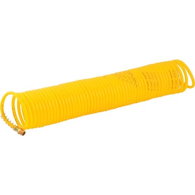 Mangueira/tubo poliuretano amarelo, espiral, conector 1/4"NPT macho, 8,0 mm x 12,0 mm, com 10,0 m