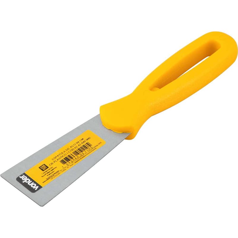 Espátula de aço, 4 cm, com cabo plástico