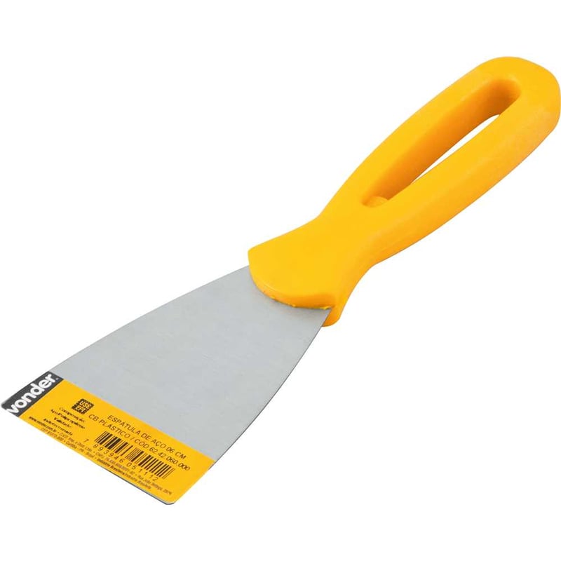 Espátula de aço, 6 cm, com cabo plástico