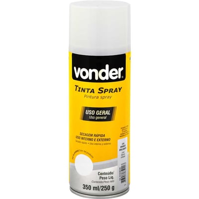 Tinta em spray branco brilhante, 350 ml/250 g