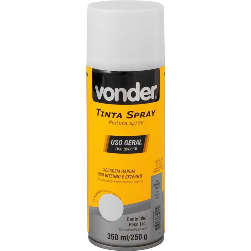 Tinta em spray branco fosco, 350 ml/250 g