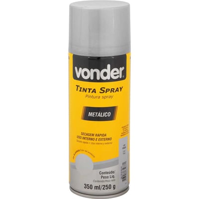 Tinta em spray metálico, prata, 350 ml/250 g
