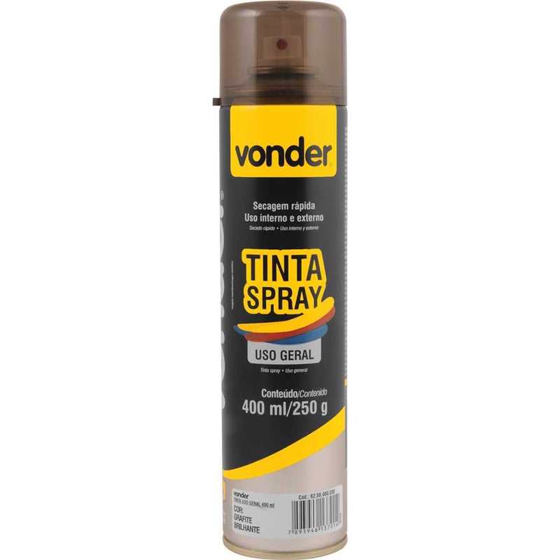 Tinta em spray grafite, com 400 ml