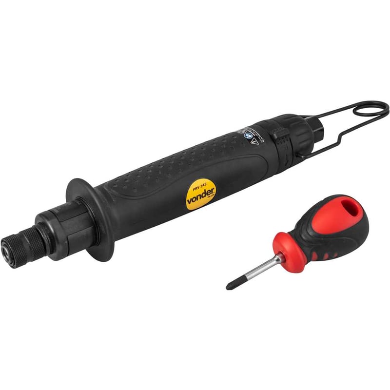 Parafusadeira pneumática com encaixe de 1/4", 0,3 N.m - 4,5 N.m, acionamento por pressão, PRV 345, VONDER PLUS