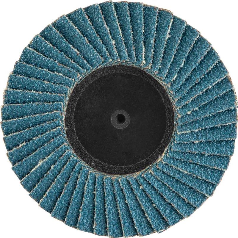 Flap-disc, disco de desbaste/acabamento, 3" - 75 mm, óxido de zircônio grão 80, para sistema de encaixe rápido