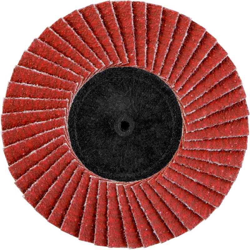 Flap-disc, disco de desbaste/acabamento, 3" - 75 mm, cerâmico grão 80, para sistema de encaixe rápido