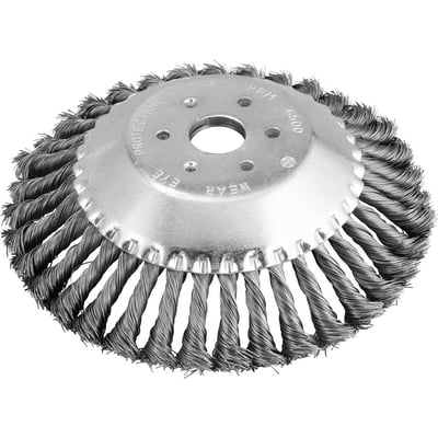 Escova de aço carbono, torcida, para roçadeira