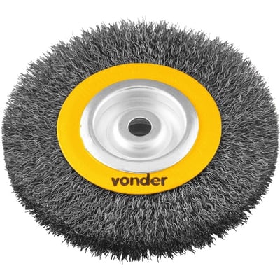 Escova circular de aço, ondulada, 6" x 1" x 1/2" (152,4 mm x 25,4 mm x 12,7 mm)