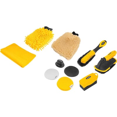 Kit para limpeza automotiva, com 10 peças