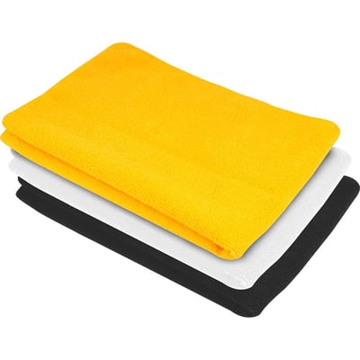 Toalha de microfibra, 40 cm x 40 cm, 350 g/m² (gsm), supermacia, jogo com 3 peças