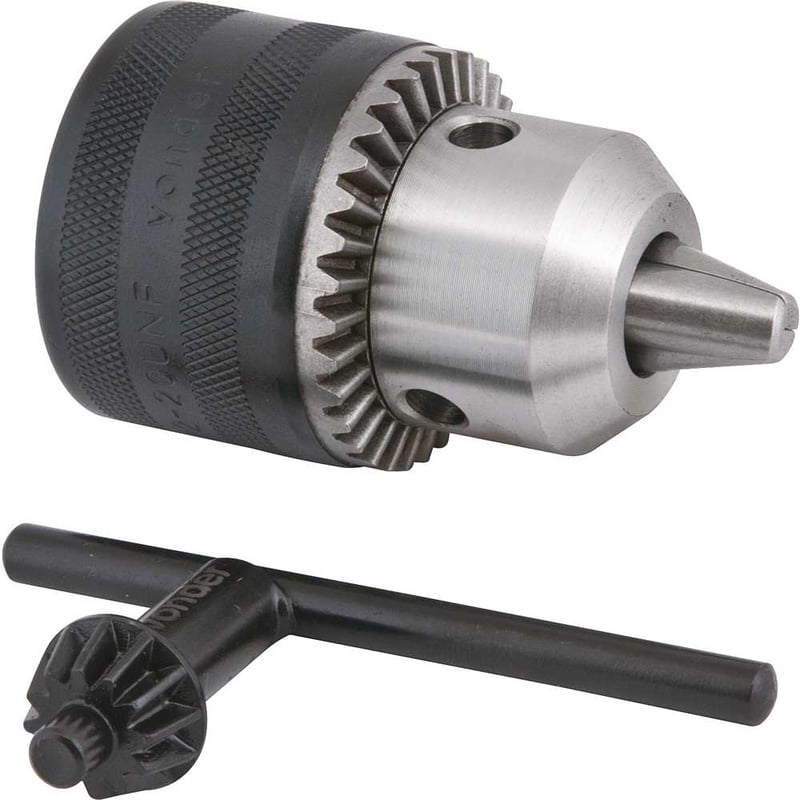 Mandril com chave, 1,5 mm - 13 mm, 1/2" x 20 fios, leve