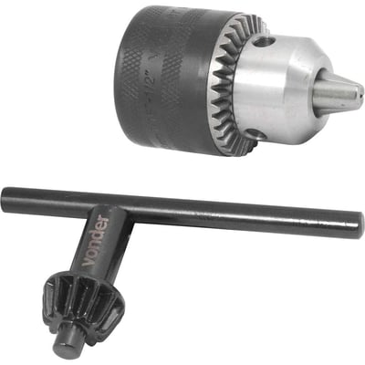 Mandril com chave, 1,5 mm - 13 mm, 3/8" x 24 fios, leve