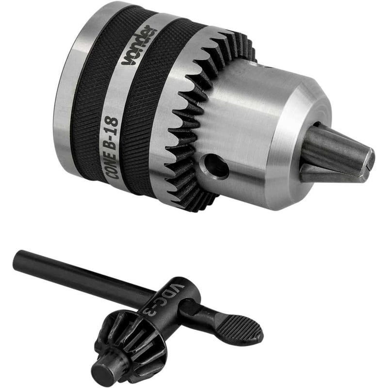 Mandril com chave, 1,0 mm - 16,0 mm, cone B18