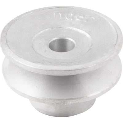 Polia de alumínio 1 canal, perfil A, 60 mm com furo de 1/2" - 12,7 mm
