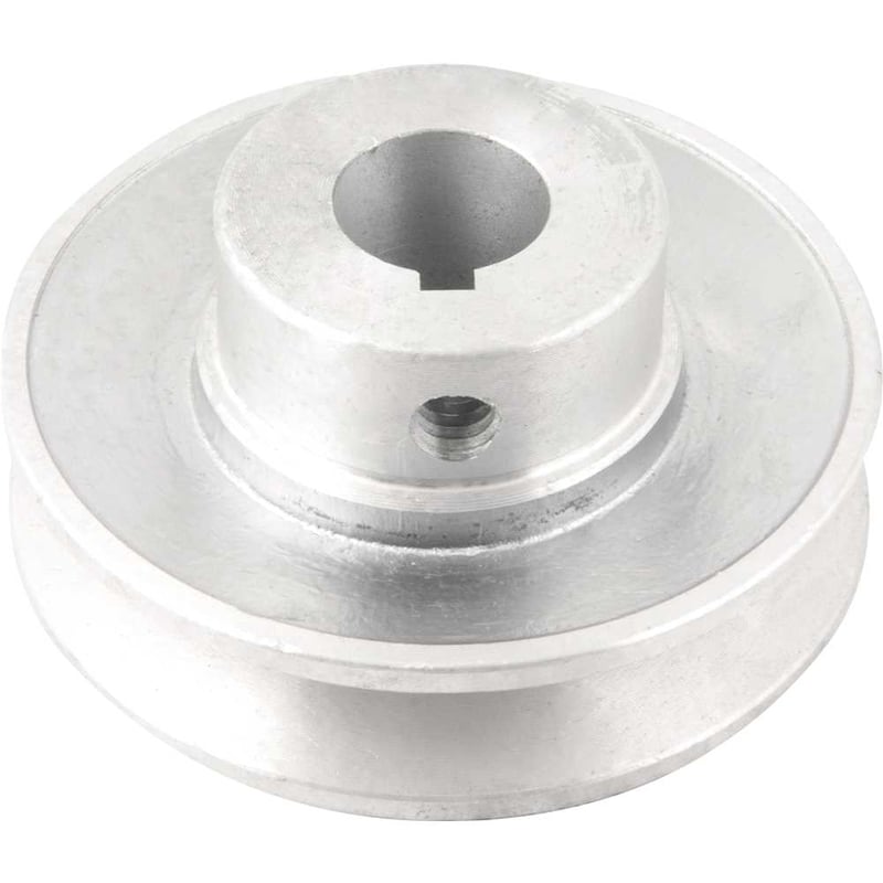 Polia de alumínio 1 canal, perfil A, 80 mm com furo de 3/4" - 19,1 mm