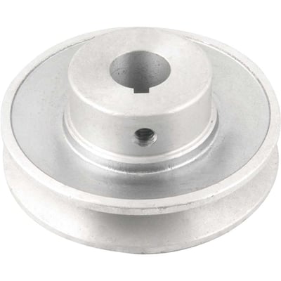 Polia de alumínio 1 canal, perfil A, 90 mm com furo de 3/4" - 19,1 mm