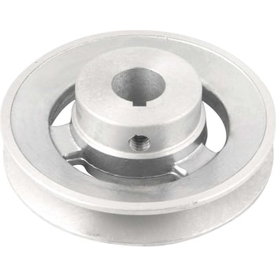 Polia de alumínio 1 canal, perfil A, 100 mm com furo de 3/4" - 19,1 mm