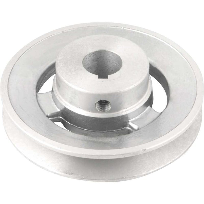 Polia de alumínio 1 canal, perfil A, 100 mm com furo de 3/4" - 19,1 mm
