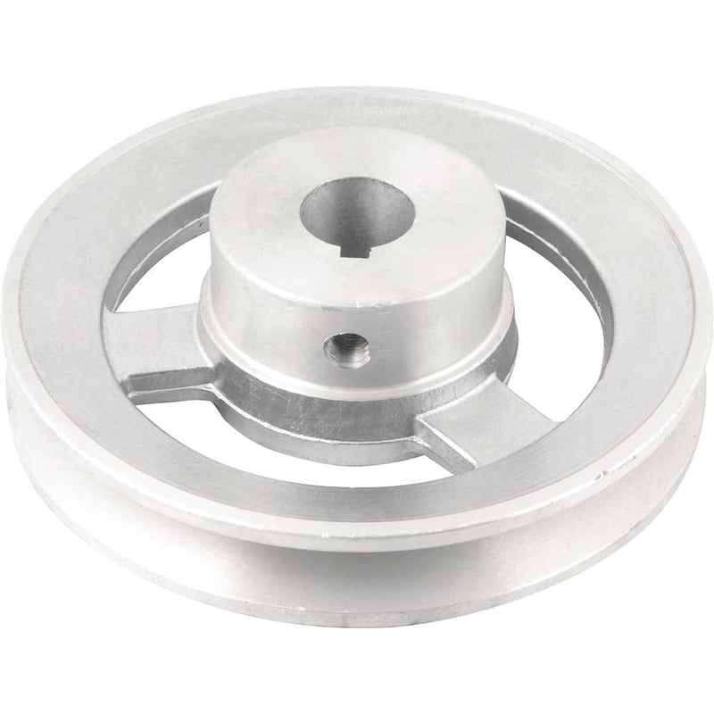 Polia de alumínio 1 canal, perfil A, 120 mm com furo de 3/4" - 19,1 mm