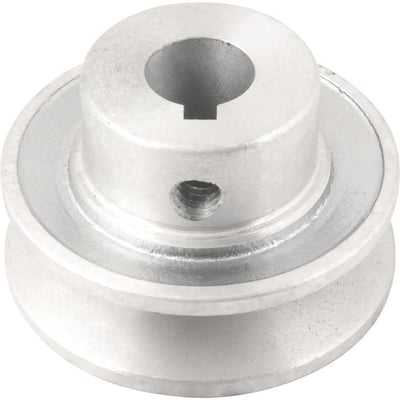 Polia de alumínio 1 canal, perfil A, 60 mm com furo de 5/8" - 15,9 mm
